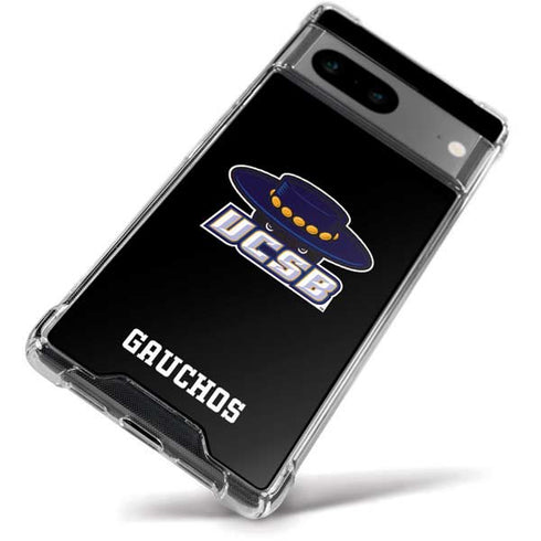 University of California-Santa Barbara UCSB Gauchos Black Google Pixel 8a Clear Case